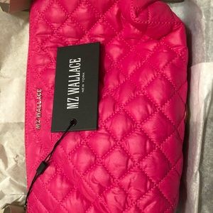 NWT MZ Wallace hot pink “Zoey” makeup bag